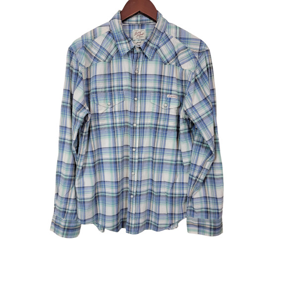 Lucky Brand Other - Lucky Brand Men's Button Up Plaid Shirt Long Sleeve Collared Multicolor Large